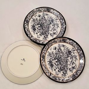 Mud Pie Dining Black, Cream, & Gold Deseret Plates